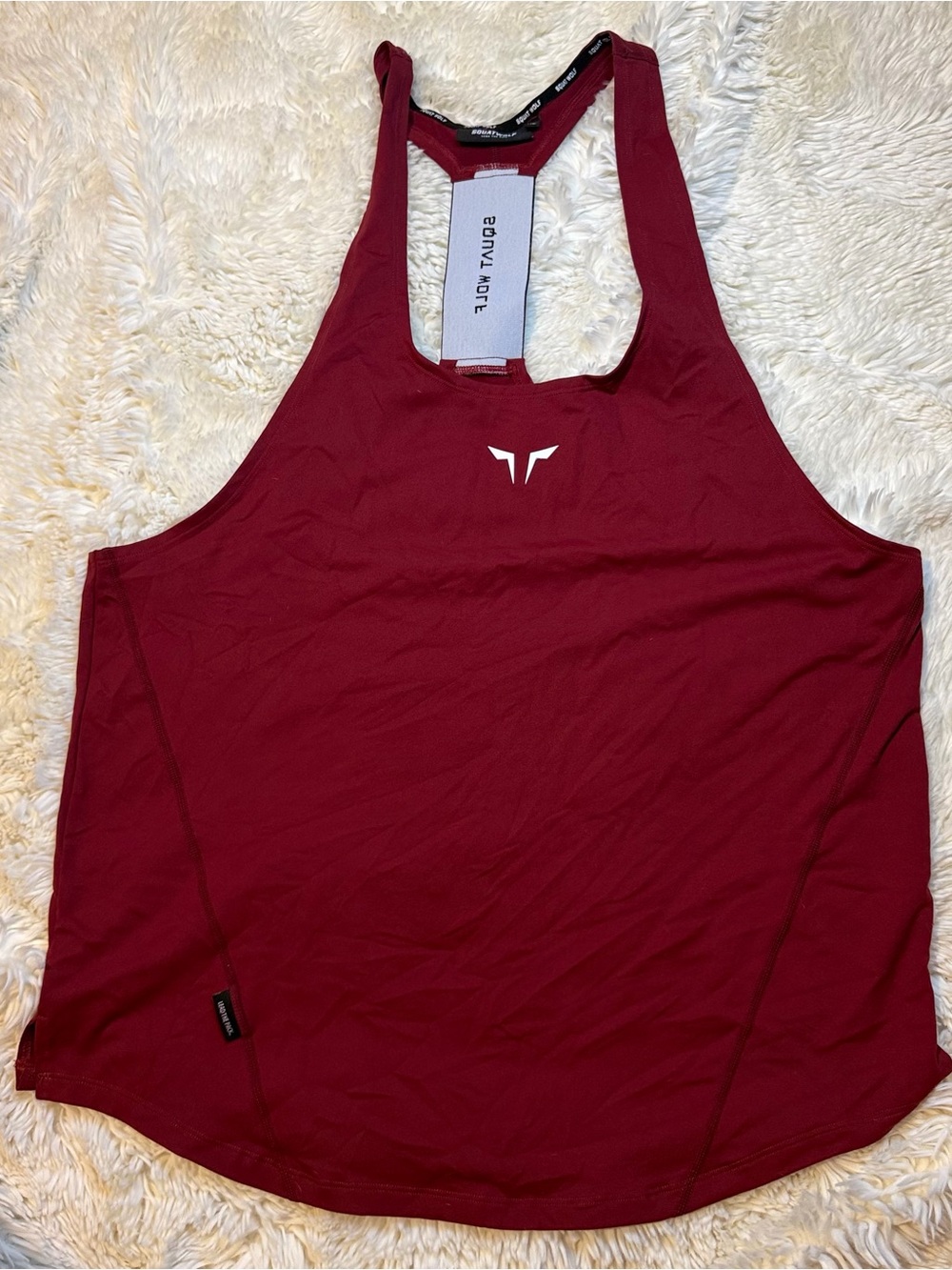 Tonal Maroon Racerback Tank Top - Unbranded